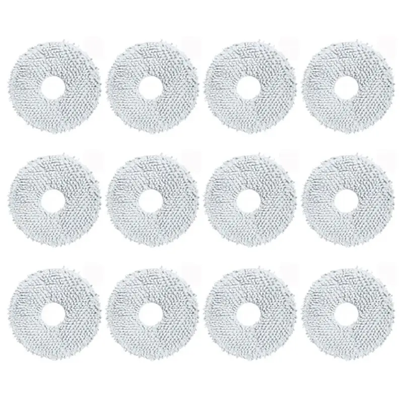

ABMH-12PCS Mop Rag For Dream Bot L10S Pro L10S Ultra L20 Ultra X20 Pro X30 X30 Pro L30 Ultra S10 / S10 Pro Robot Vacuum Accessor