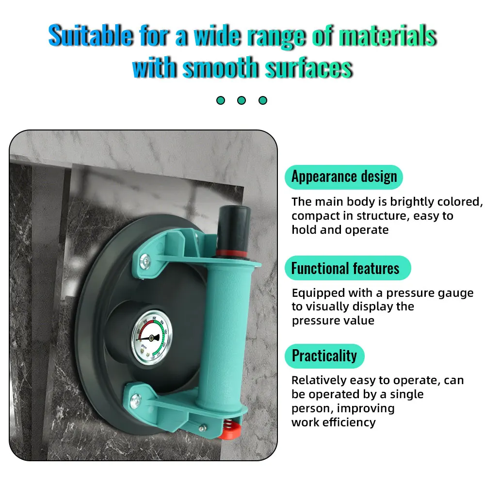 Upgrade Vacuum Suction Cup 8 Inch 250kg Carrying Capacity Heavy Strong Suction Puller for Tile Glass Floor Lifting Tools view 4