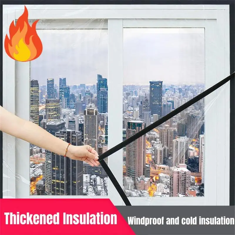 Window Insulation Curtains, Winter Indoor Windproof And Warm Windows Curtains, Energy-saving Transparent Film, Insulation Film