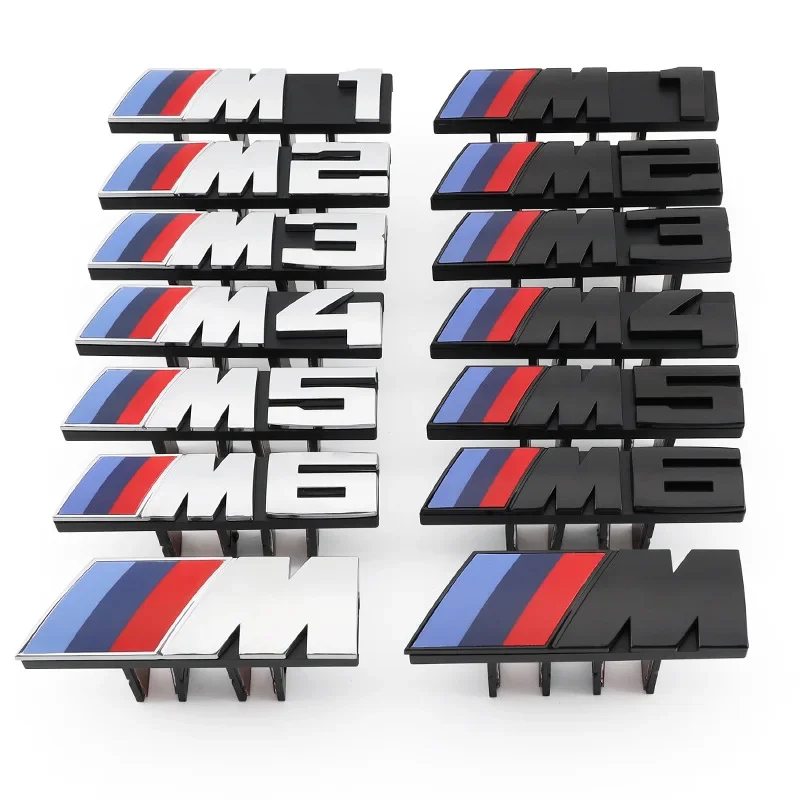 3D Car Front Badge Grille Emblem for BMW M Power M1 M2 M3 M4 M5 M6 M7 M8 X1 X2 X3 X4 X5 X6 E84 E83 F48 G01 F39 Accessories Decor