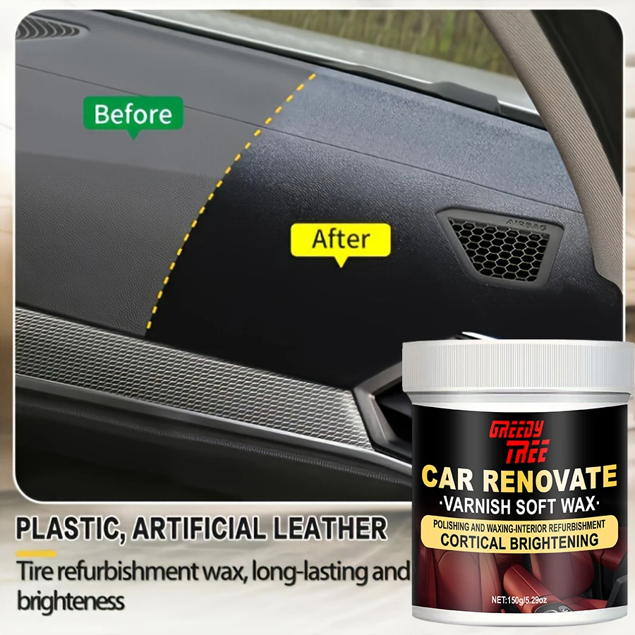 All-in-One Plastic & Rubber Repair Cream - Instant Black Restoration, Scratch Remover & Anti-Aging Formula - for Cars, Trucks, M