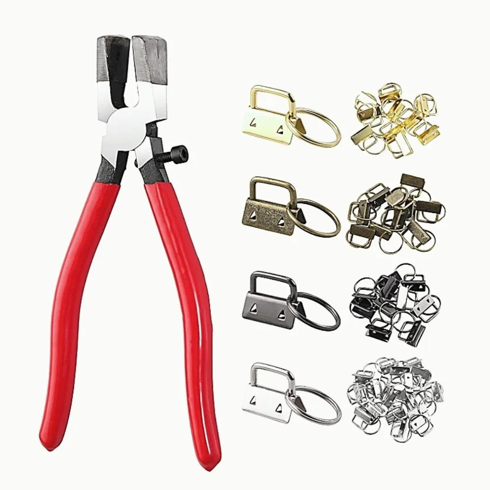 

41 Pcs Pliers Key Fob Hardware Set Complete Kit DIY Bag Strap Hardware Professional Replacement Parts Jewelry Making Tools