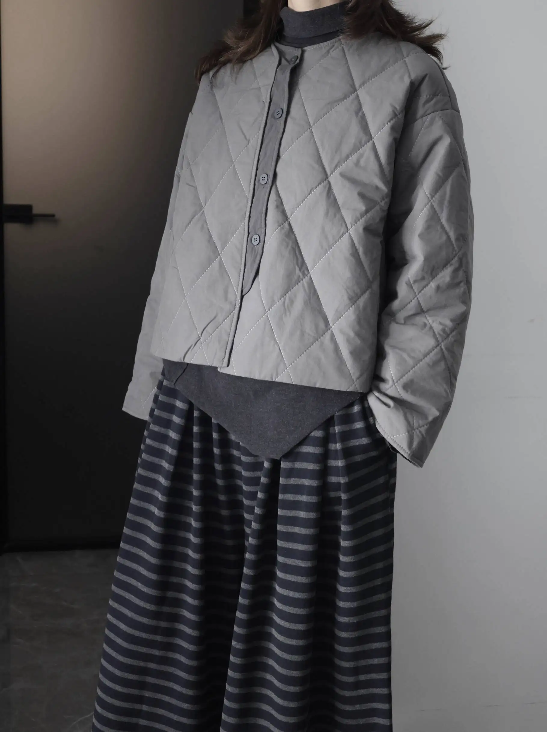 UMI MAO Yamamoto abrigo de algodón oscuro Mujer Otoño Invierno chaqueta suelta y cálida Mujer Y2K Casacos Feminino