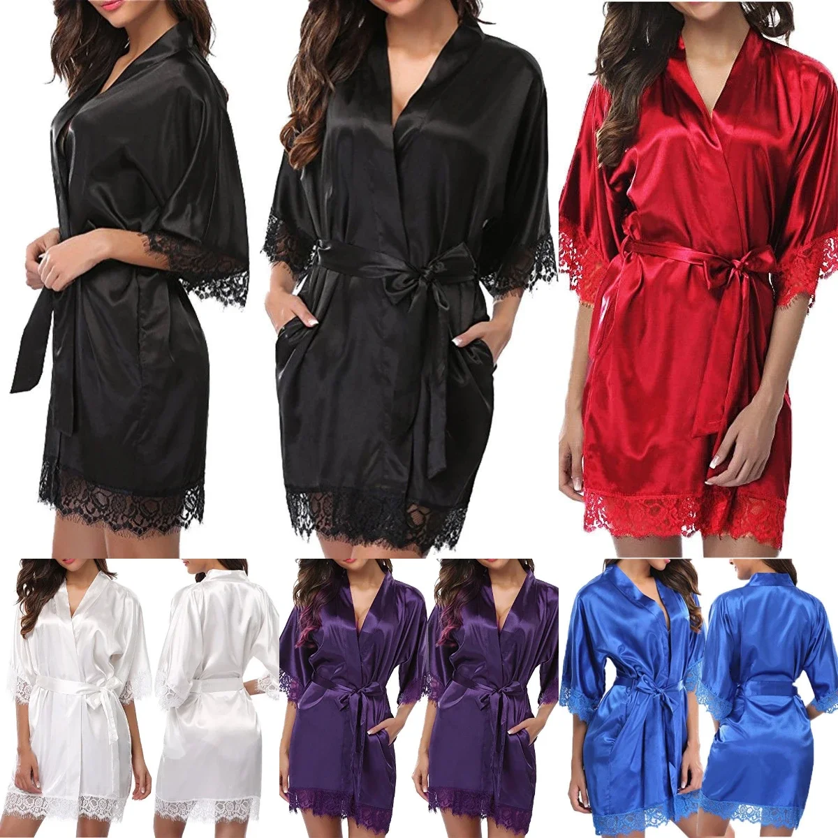 Women's Spring and Summer Nightgown Sexy Imitation Ice Silk Plus Size Nightgown Erotic Lingerie Soft and Comfortable Homewear