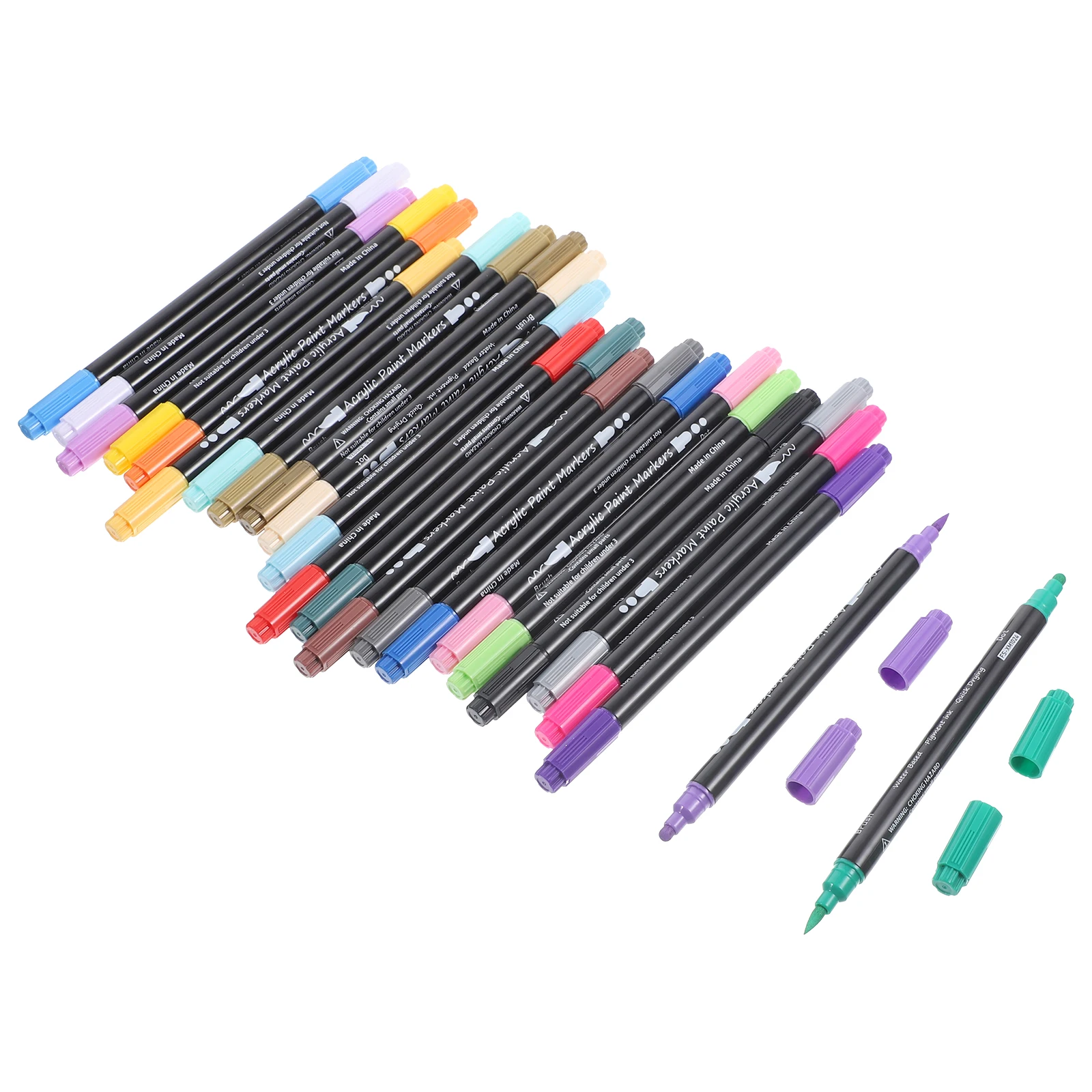 

Double-headed Acrylic Pen Craft Art Pens Crafts Markers for Adult Coloring Painting Kits Adults Supplies Glass