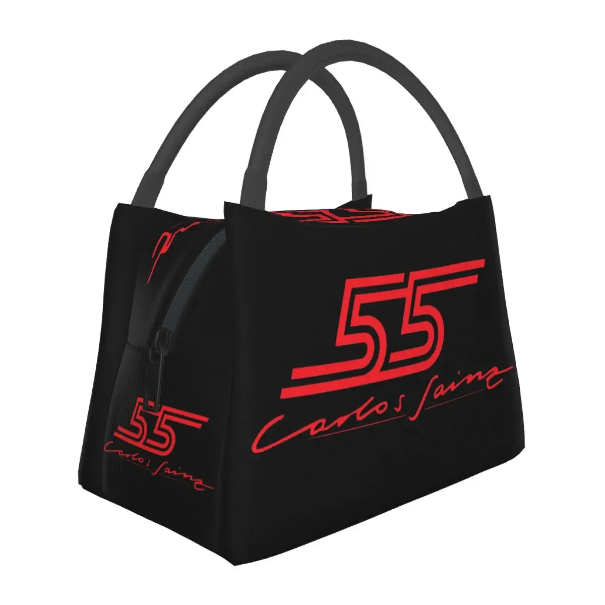 Carlos Sainz Jr F1 Signature Graphic-Sacos Isolados para Almoço Mulheres, Caixa Bento, Sacos de Piquenique, Cooler, Bolsa Térmica para Meninas, Gráfico-like, Dark