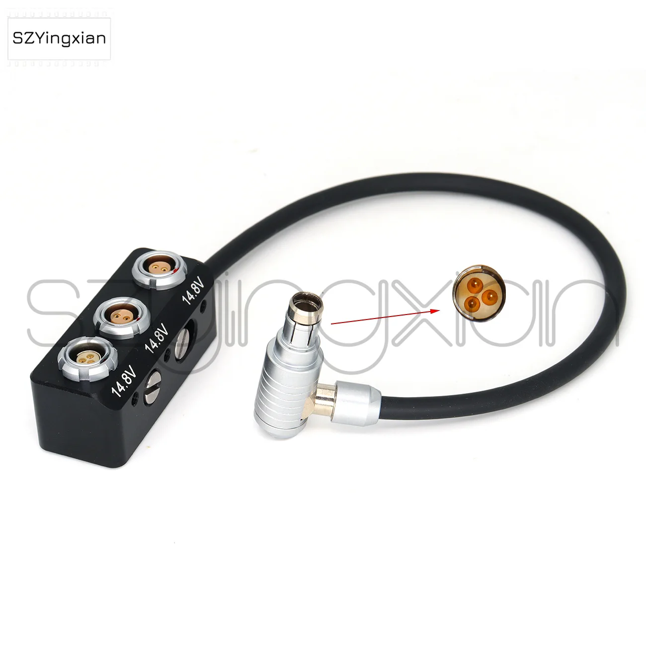 RED/ARRI/SONY Camera RS 3-pin to 2x0B 2Pin Female+RS 3Pin Female Power Distributor, RS 3Pin Extension Cable Supports Start/Stop