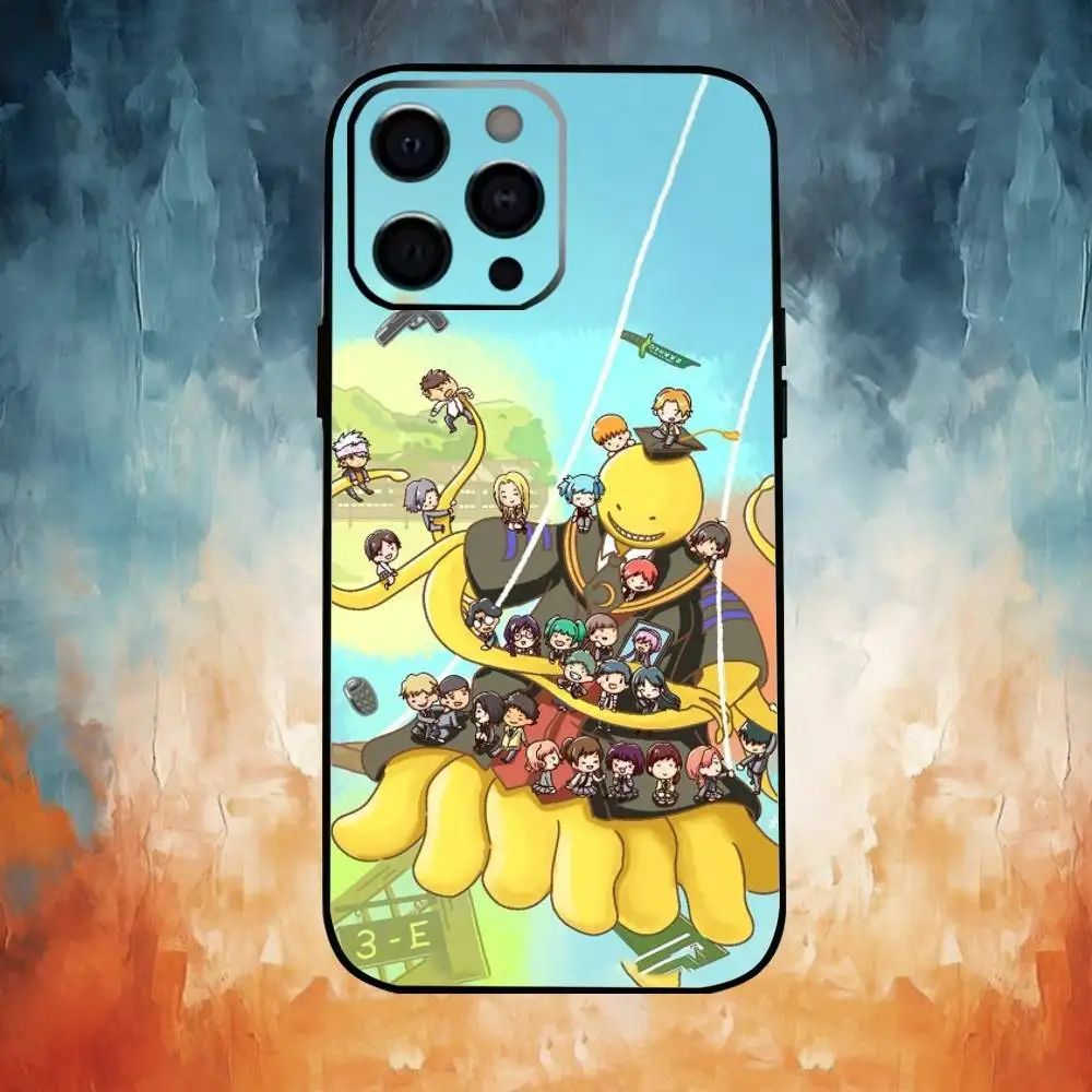 حافظة هاتف للفصل الدراسي على شكل حرف A لهاتف iPhone17,16,15,14,13,12,11 Plus، Pro Max غطاء أسود ناعم