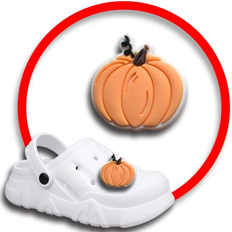 Breloques de Chaussures en Forme de Citrouille d'Halloween, pour Sandales, Sabots, Épingles, Accessoires de Décoration, Danemark ges pour Homme et Enfant