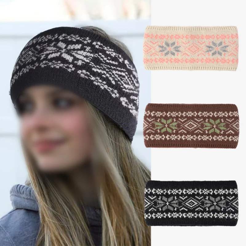 

1Pc Vintage Knitted Headband Elastic Soft Hair Band Headwear Hair Accessories Autumn Winter Thick Warm Ear Protection Hairbands