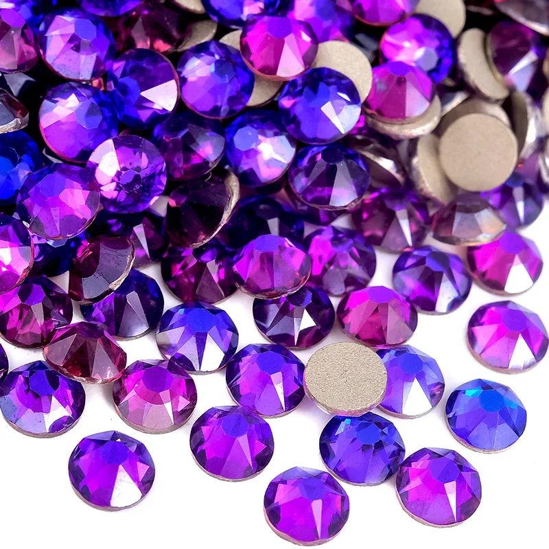 Billow Violet 2088 Non-Hotfix Strasssteine SS16-SS30 Gold Flatback Glitzer Strass Kristall Grüne Steine für Nagelkunst-Dekorationen – Detail 6
