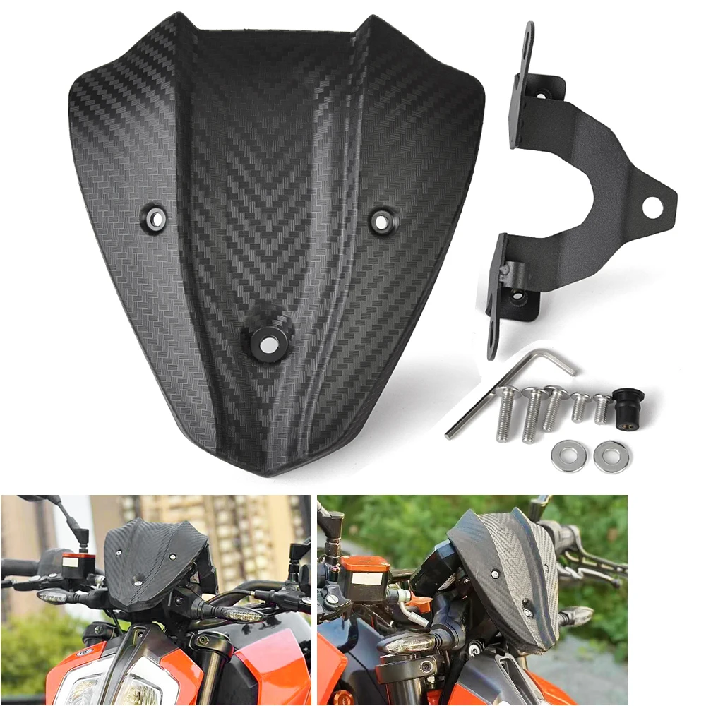 

FOR 390 D-uke 390D-uke 2018 2019 2020 2021 2022 2023 Motorcycle Windscreen Wind Deflector Screen Shield Kit
