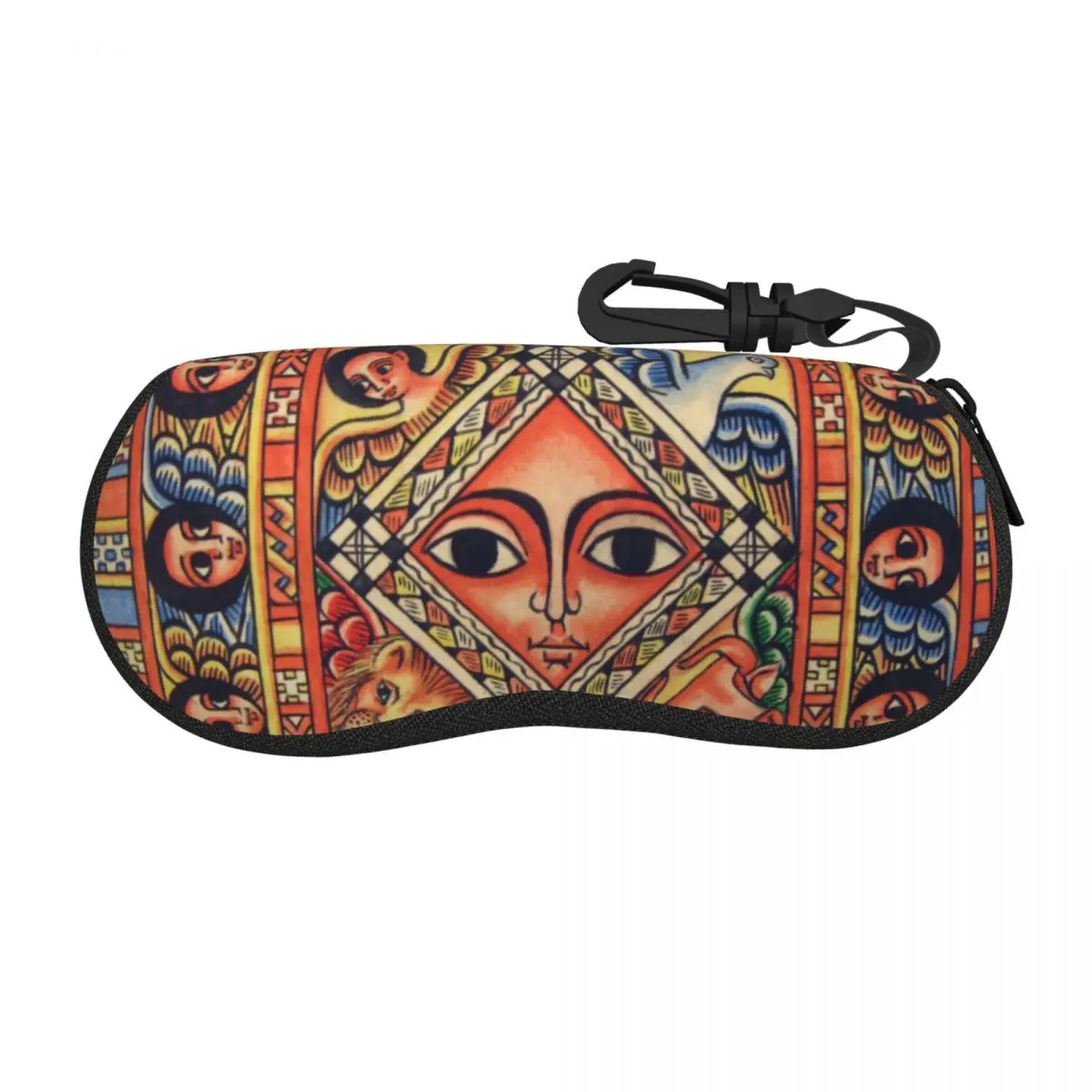 Estuche para gafas de concha de arte antiguo etíope personalizado, estuche para gafas fresco para hombres y mujeres, estuche para gafas de sol
