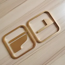 Creative Bathroom Signage Acrylic Shopping Malls Hotels Bathroom Restroom Toilet Squatting Sitting Door Stickers Prompt Signs