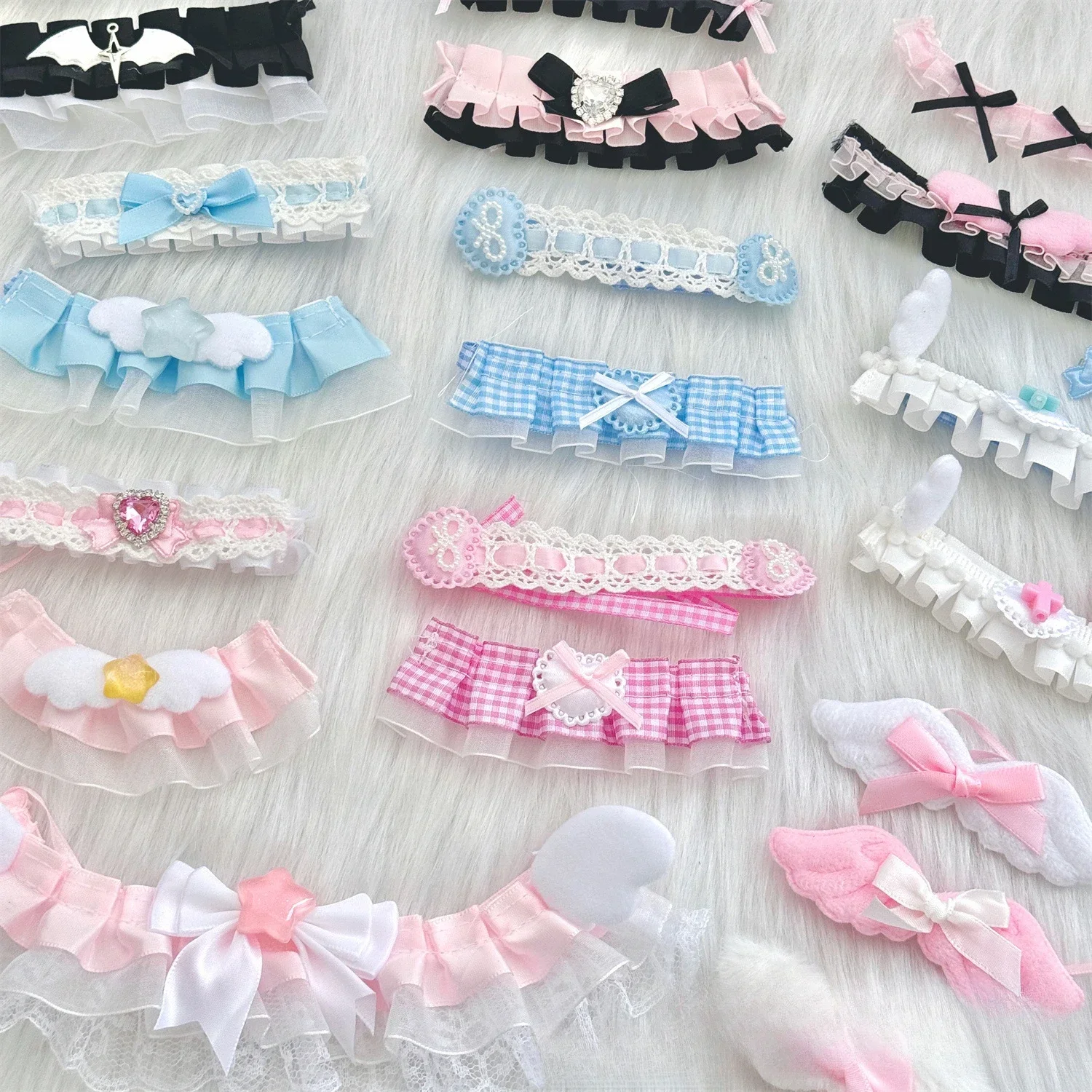 New Style Dolls Accessories 10cm Dress Up Kawaii Neck Wings Bib Lace Style Beautiful Exclusive Design Brithday Gift for Friend