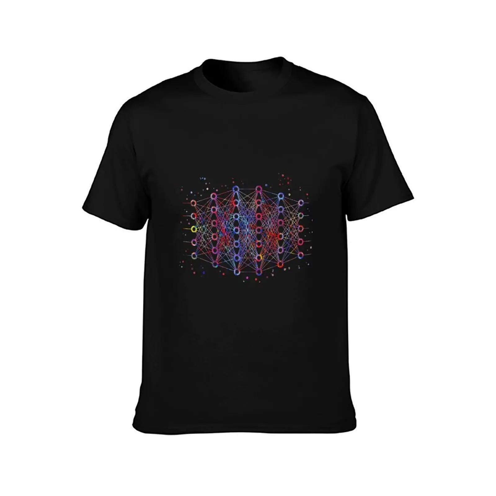 Deep neural network, neural network, watercolor deep neural network T-Shirt, Summer Casual Cotton Tee, Oversized Streetwear Tops