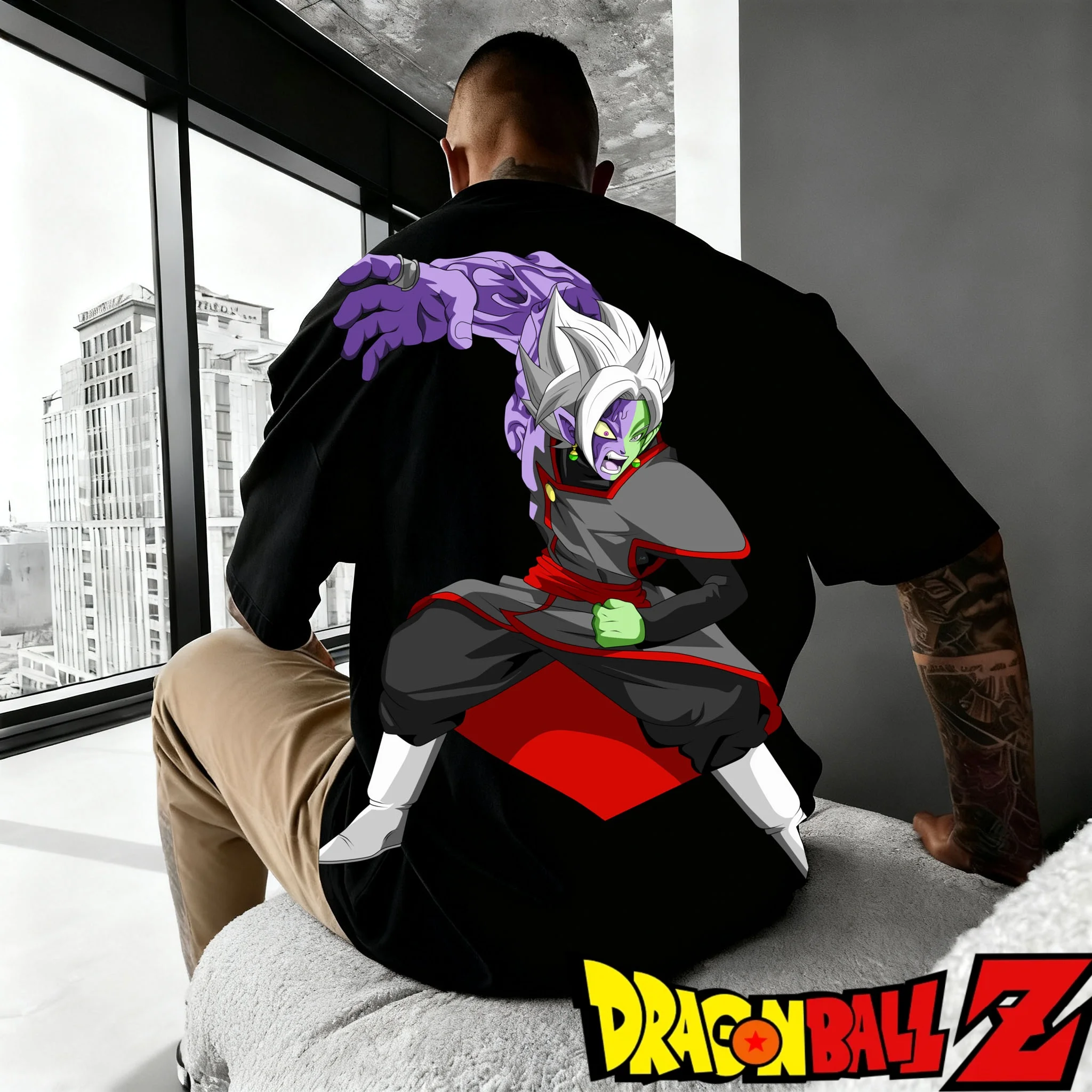 เสื้อยืดลายการ์ตูนดราก้อนบอล ลายซามัส รุ่นพิมพ์ลาย 2025 ฤดูร้อน ขายดี เสื้อยืดผ้าฝ้ายทรงหลวม สไตล์ลำลอง สำหรับผู้ชายและผู้หญิง