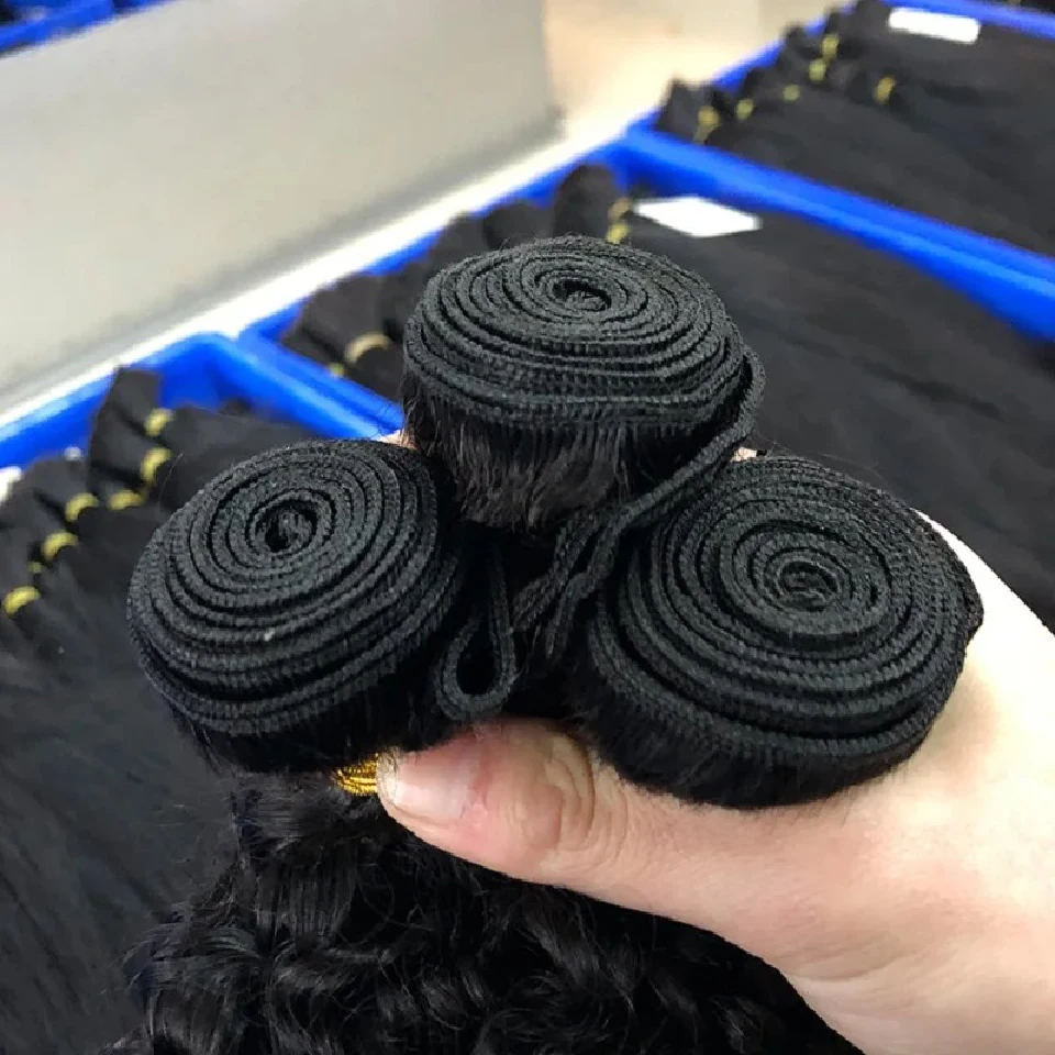 Pixie Curls Human Hair Curly Double Drawn Bundles Vietnamese Raw Virgin 100% Silky Healthy Human Hair Bundles Weaving Extensions