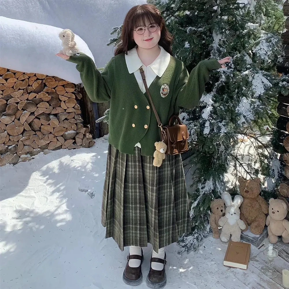 Koszula damska plus size 5XL 140KG jesienna koszula + dzianinowa bluzka, imitacja 2-częściowego zestawu, vintage bluzka z golfem, koszula z długim rękawem, damska koszula oversize