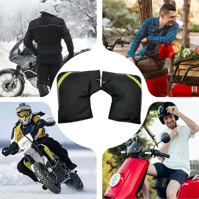 Handlebar Mittens For Cold Weather Waterproof Winter Cycling Handlebar Warm Mittens Cold Weather Electric Cargo Tricycle