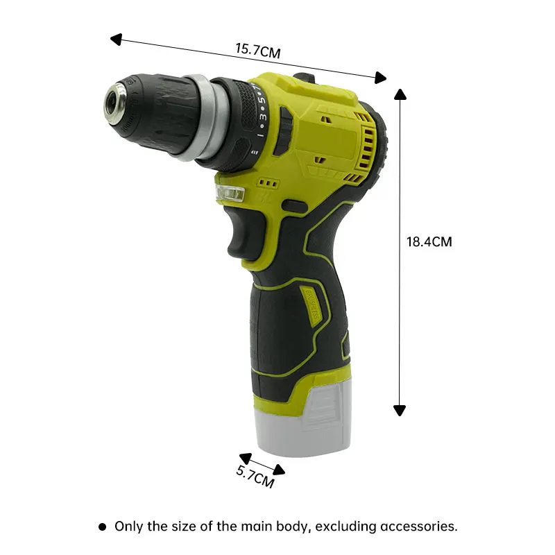 Cordless Brushless 16.8V 2.0AH Lithium Battery Mini Hand Drill Variable Speed DIY OEM ODM Customizable Screwing Wood Drilling