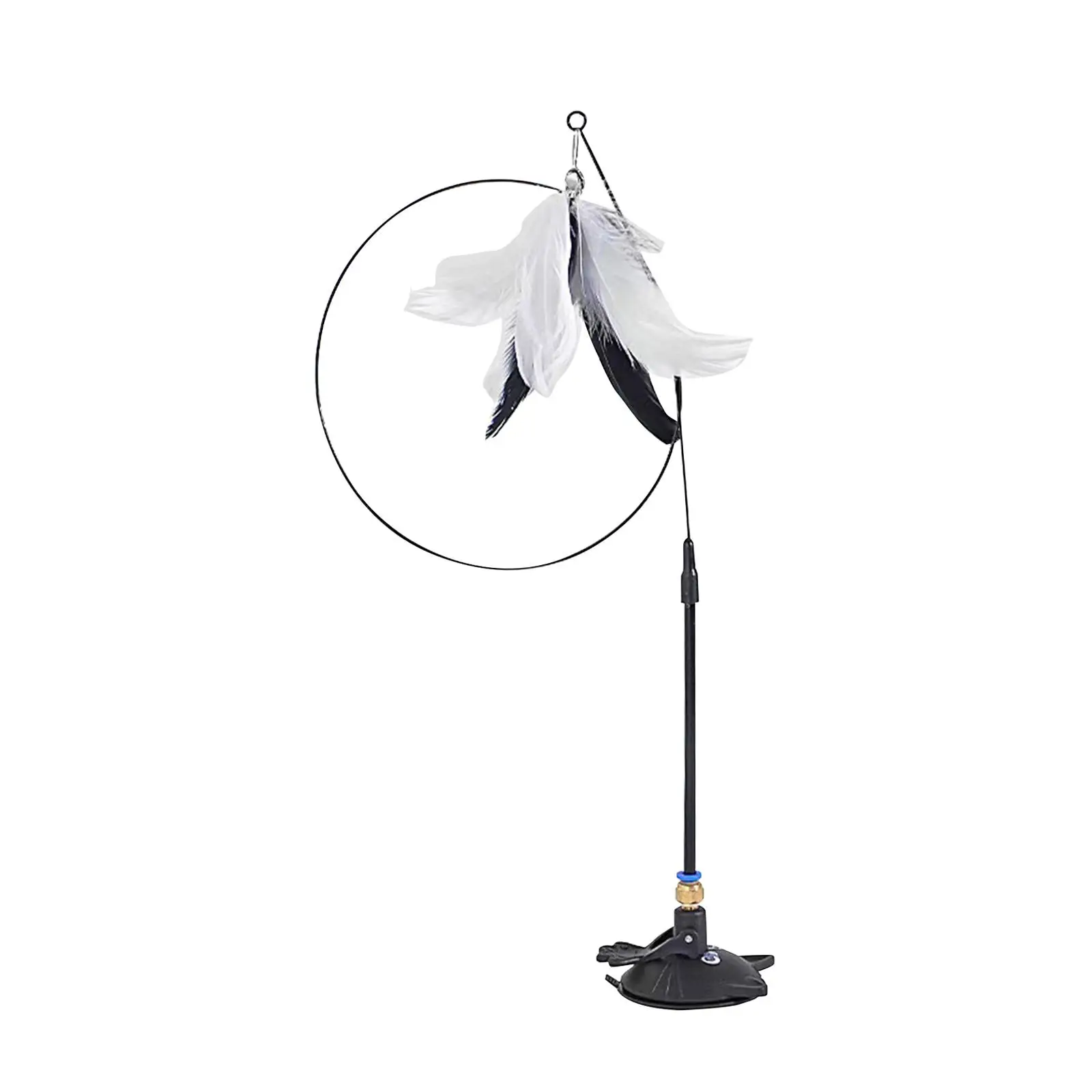 Jouet de anciers de chat avec ventouse, jouet d'exercice domestique, jouets de plumes portables pour animaux de compagnie, jeu d'exercice pour chatons