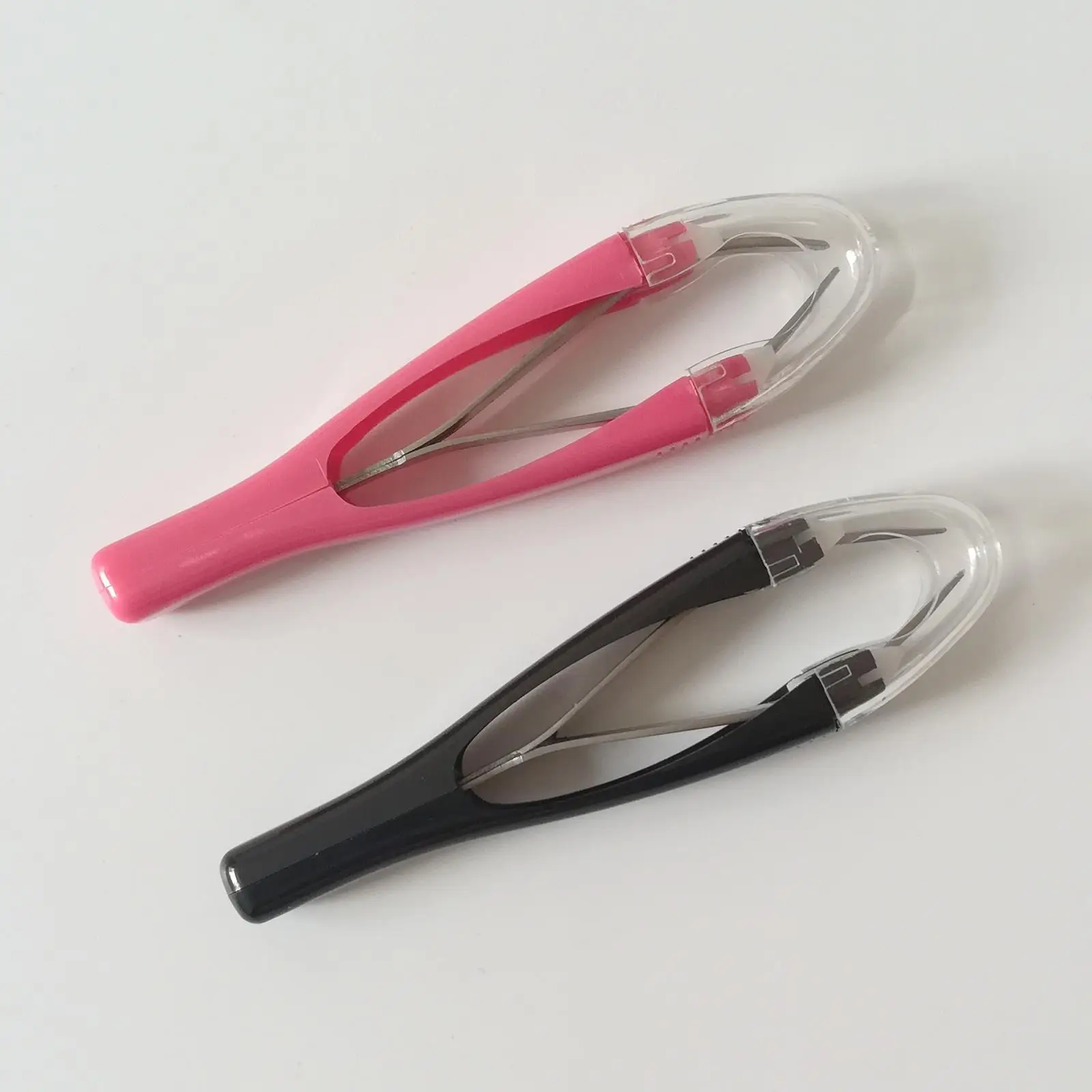 Slanted Eyebrow Tweezers Automatic Retractable Plucking Stainless Steel Trimming