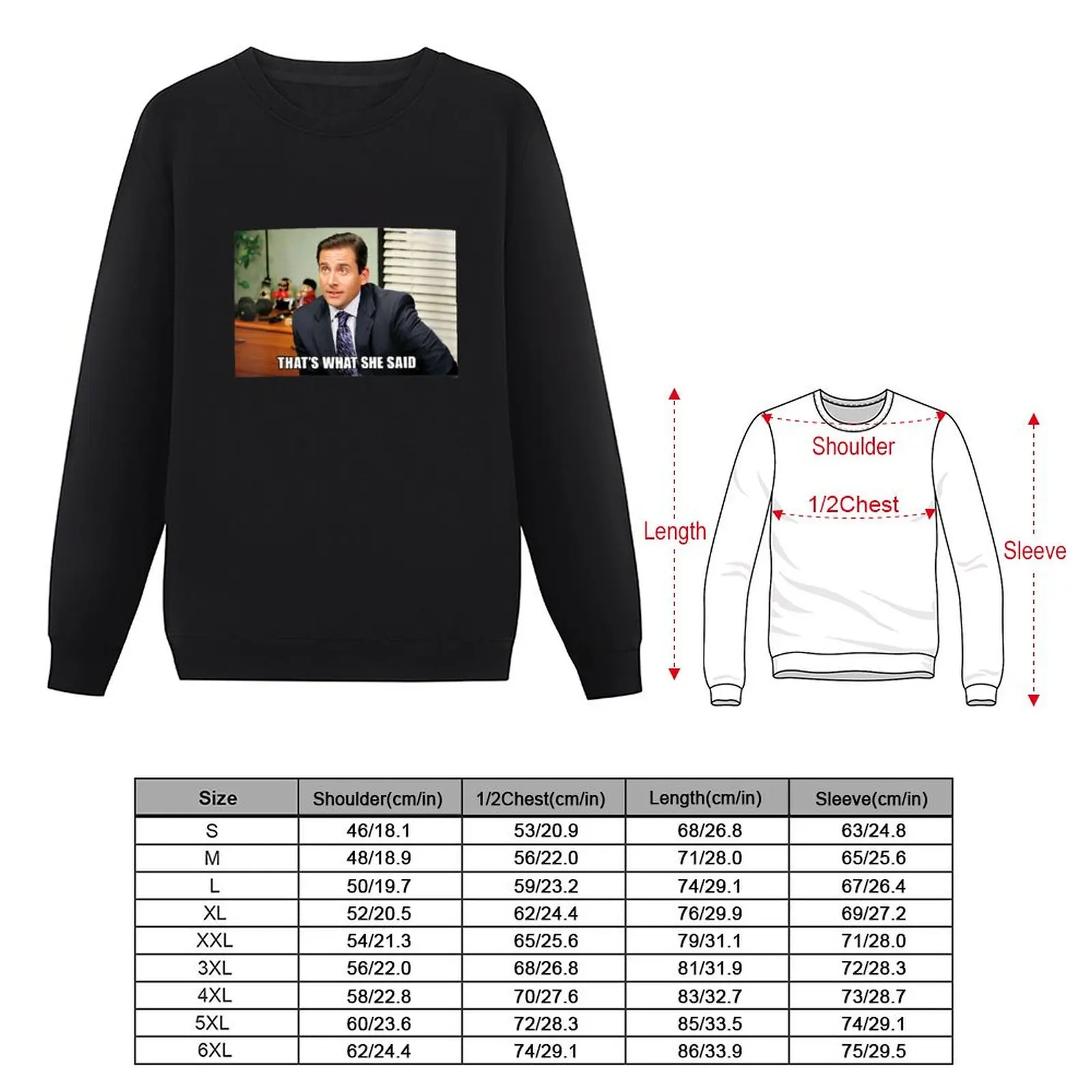 the office michael meme that's what she said Pullover Hoodie autumn jacket men men's autumn clothes graphic sweatshirts