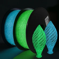 250g 500g 1kg 3D Printer PLA Glow In The Dark 1.75mm Printer Filament 3D Printing Sublimation Material Rainbow Firefly Green