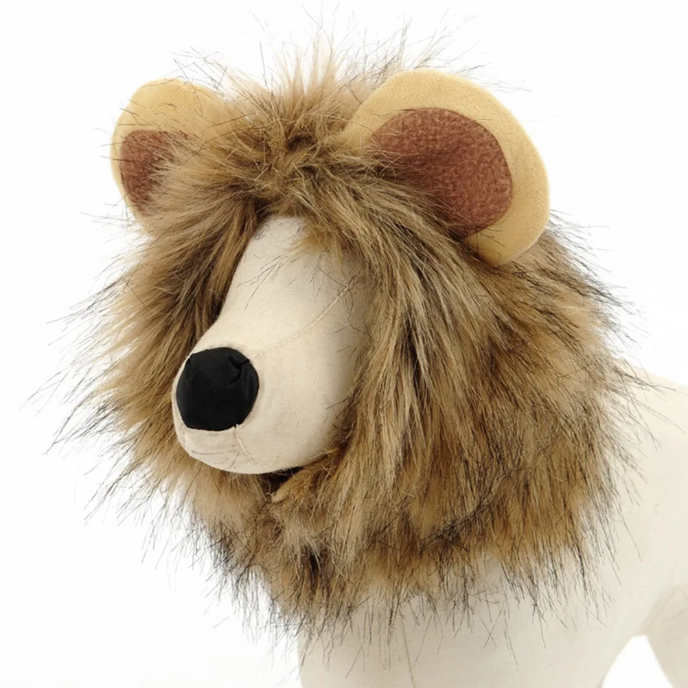 

Lion Hat Pet Costume Halloween Dress Up Adjustable Size Closure Durable Material Dog Cat Hat Photo Shoot Parade Pet