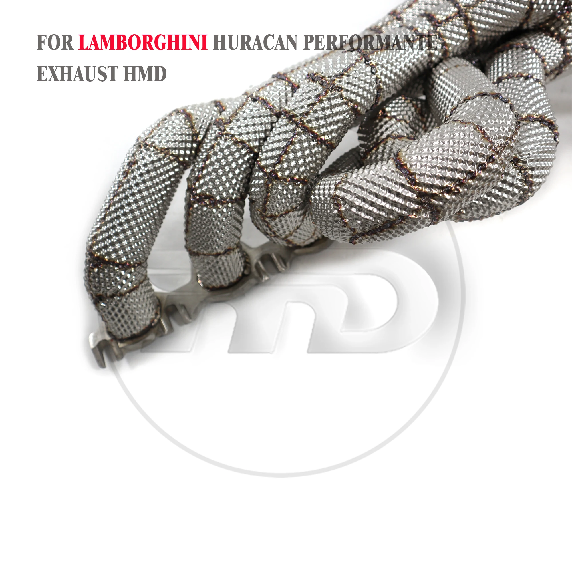 HMD venda quente SS304 sistema de escape cabeçalhos de desempenho de alto fluxo para LAMBORGHINI HURACAN LP610/Audi R8 coletor com escudo térmico
