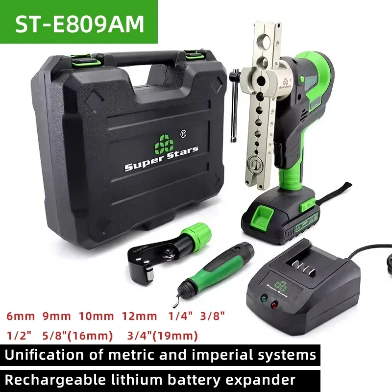 

Electric DSZH ST-E809AM 9mm Copper Tube Air Conditioning Expander with Metric & Imperial Charging Horn Mouth Pipe Tool Set Home