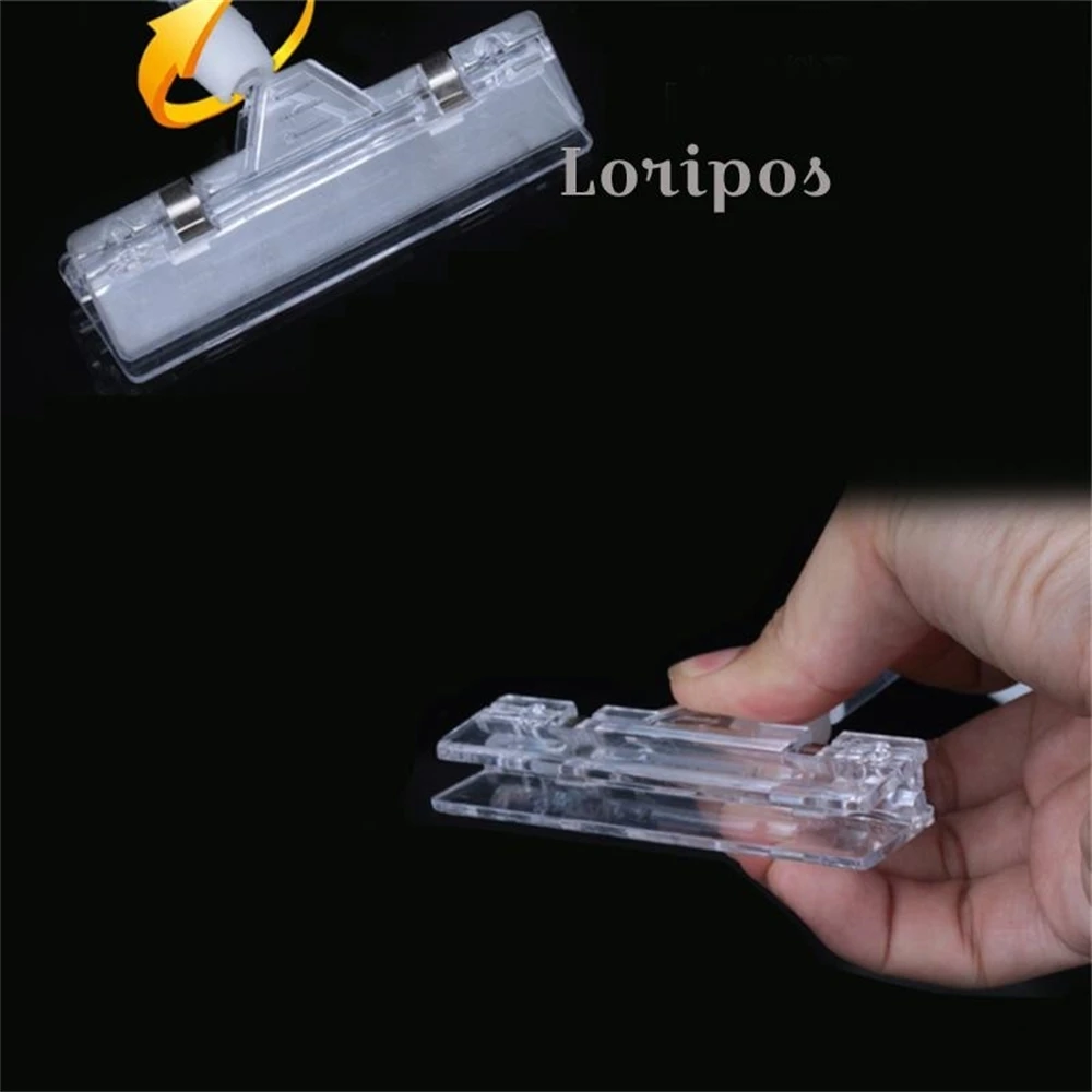 Pop Rotatable Name Card Display Clip Label Holder In Supermarket Retail Merchandise Price Tag Display Desk Sign Stand Rack