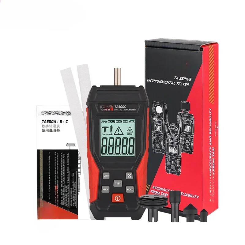 Stable TA500C Digital Display Contact Tachometer High Precision RPM Meter Linear Speed Measurement Tester