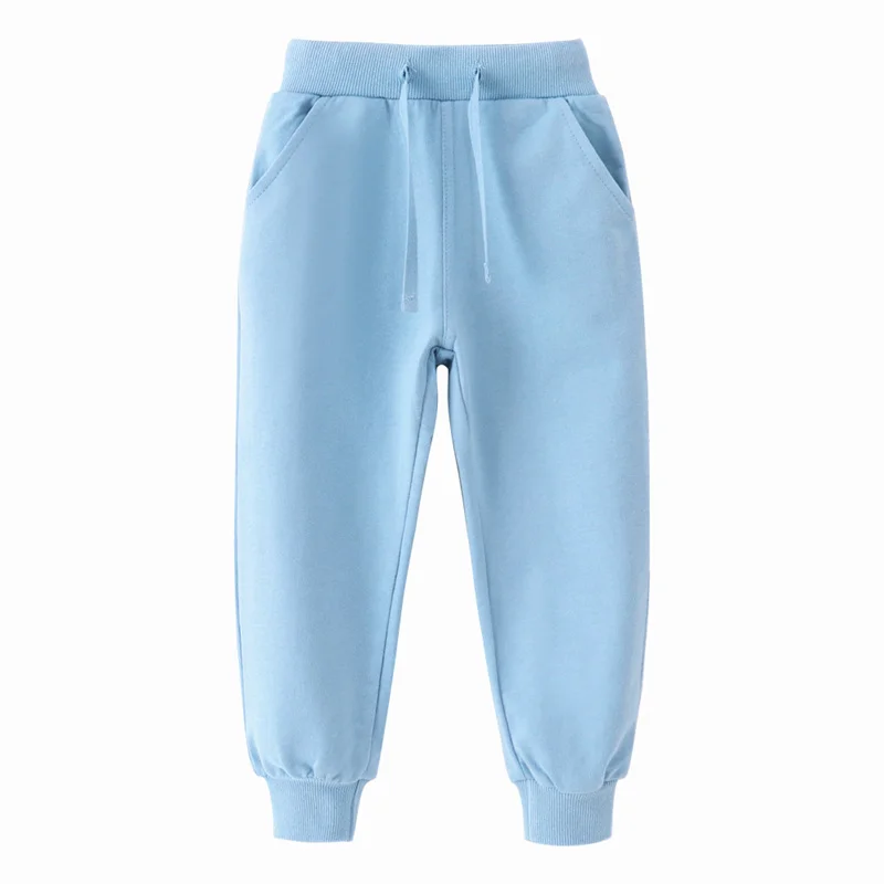 

Jumping Meters 2-7T Blue Solid Children's Boys Girls Sweatpants Fashion Sport Trousers Hot Selling Autumn Spring Full Pants