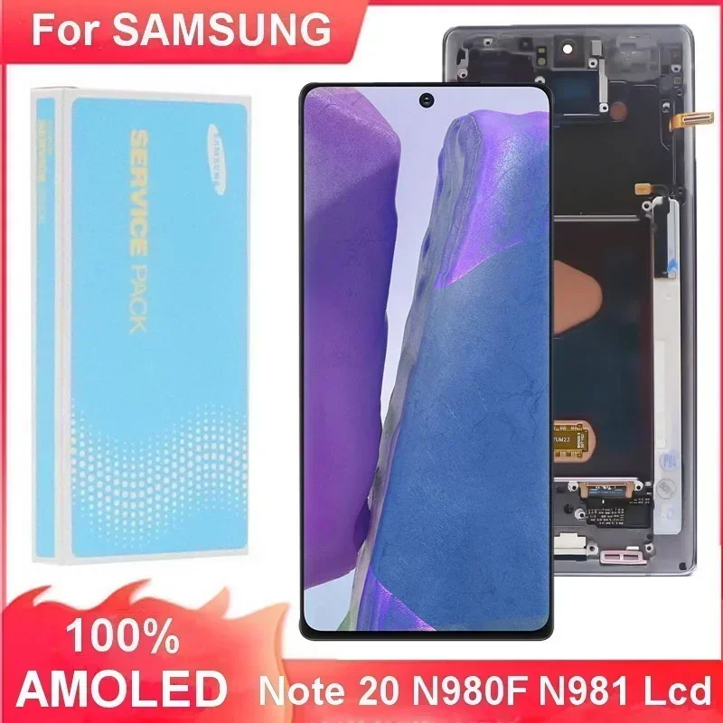 

AMOLED Note20 LCD For Samsung Galaxy Note 20 Screen N980 N981 N980F N981F N980U N981B/DS LCD Display Touch Digitizer Assembly