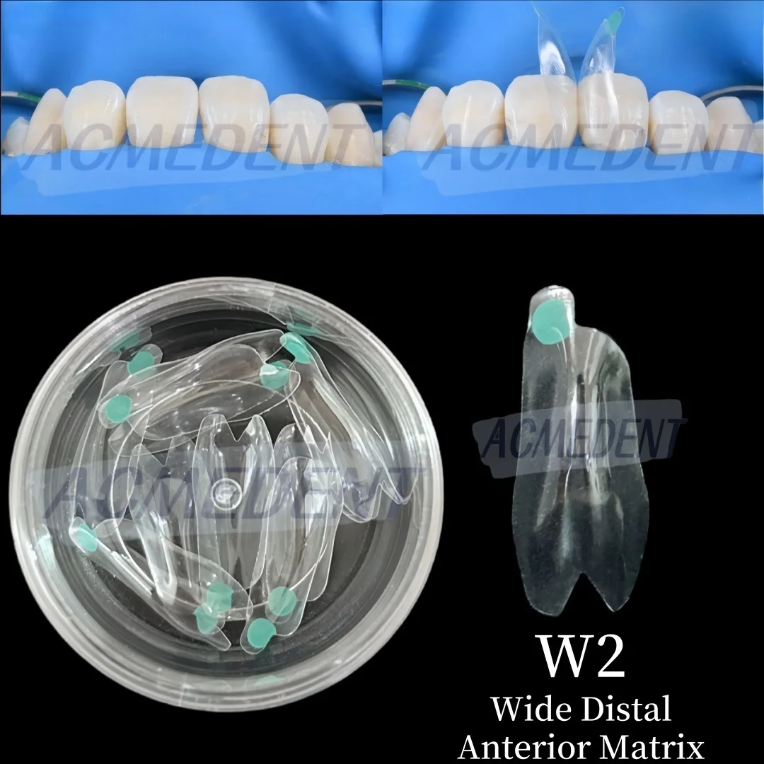 

W2 Dental Transparent Matrix Clear Matrix BT Bow Maxillary Matrices Contoured Similar with BioClear Matrice Black Triangle