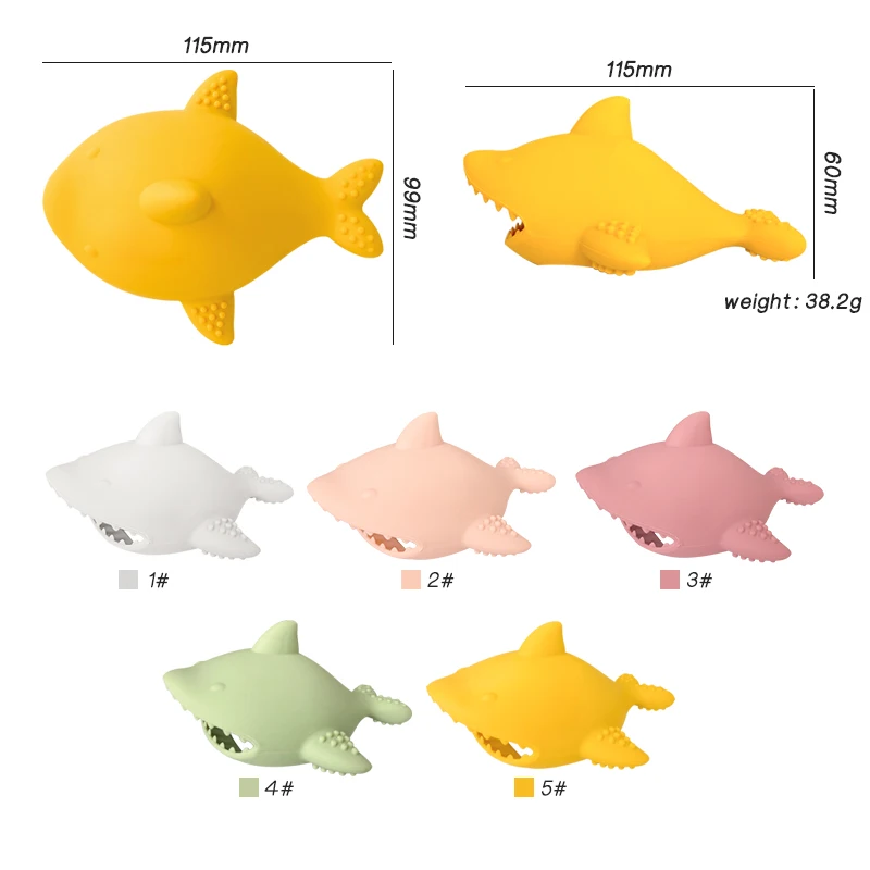 1 unidad de mordedor de silicona con forma de tiburón, grado alimenticio, colgante de camión/coche para cuidado dental del bebé, para fabricación de joyas, collar de lactancia, chupete