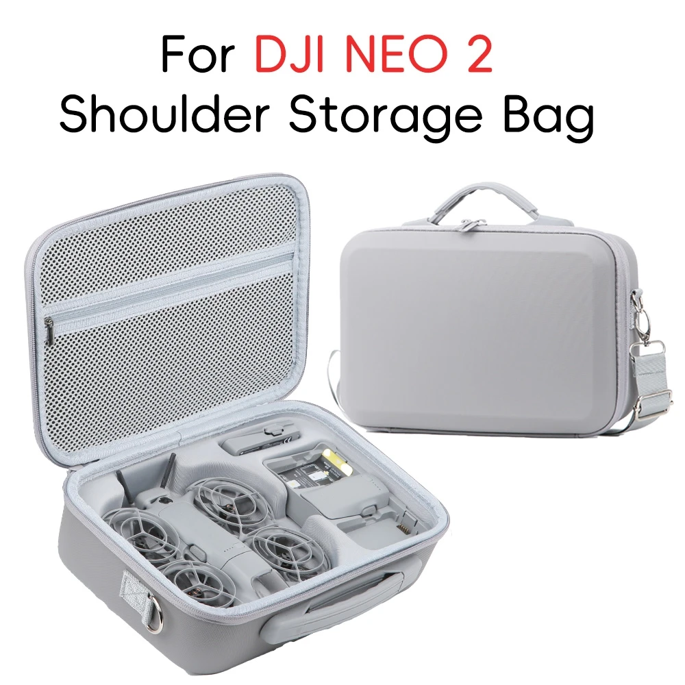 Borsa portaoggetti di grande capacità per DJI Neo 2, custodia protettiva antiurto con tracolla inclusa, per viaggi e uso quotidiano