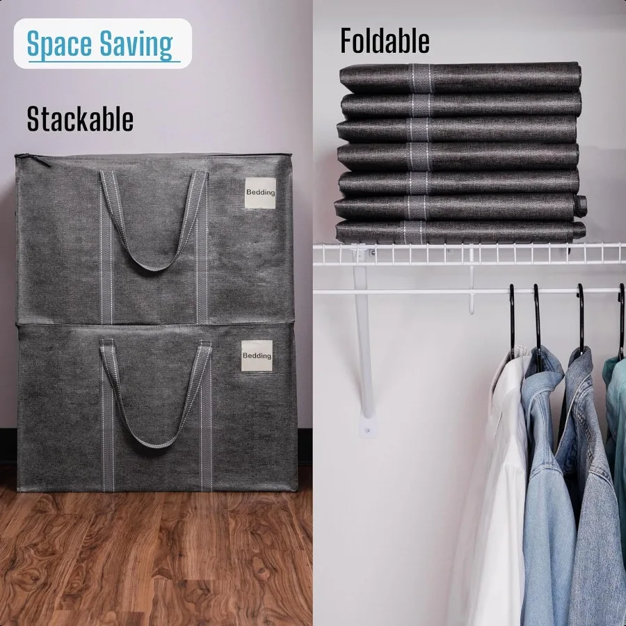 2 Pack Moving Bags Heavy Duty Moving Boxes Alternative Packing Storage plies for Dorm Room entials with Zipper for Clothes Extr