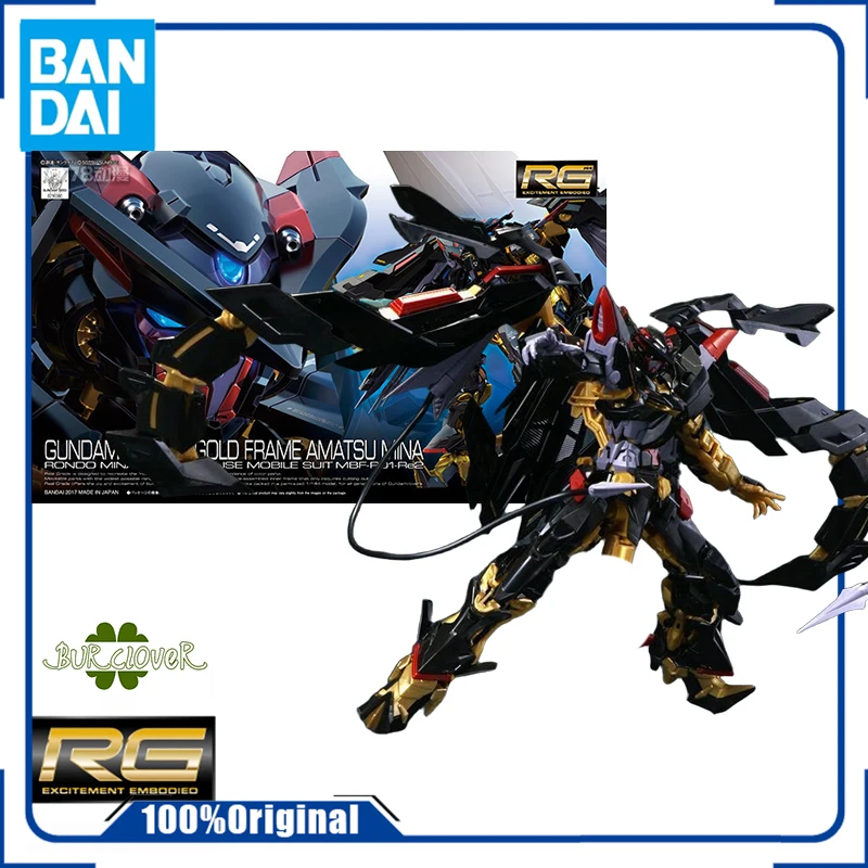 

Bandai Original RG Standard Version 24 Gundam Astray Gold Frame Amatsu Minerva Anime Action Figure Assembly Model Toys Gifts