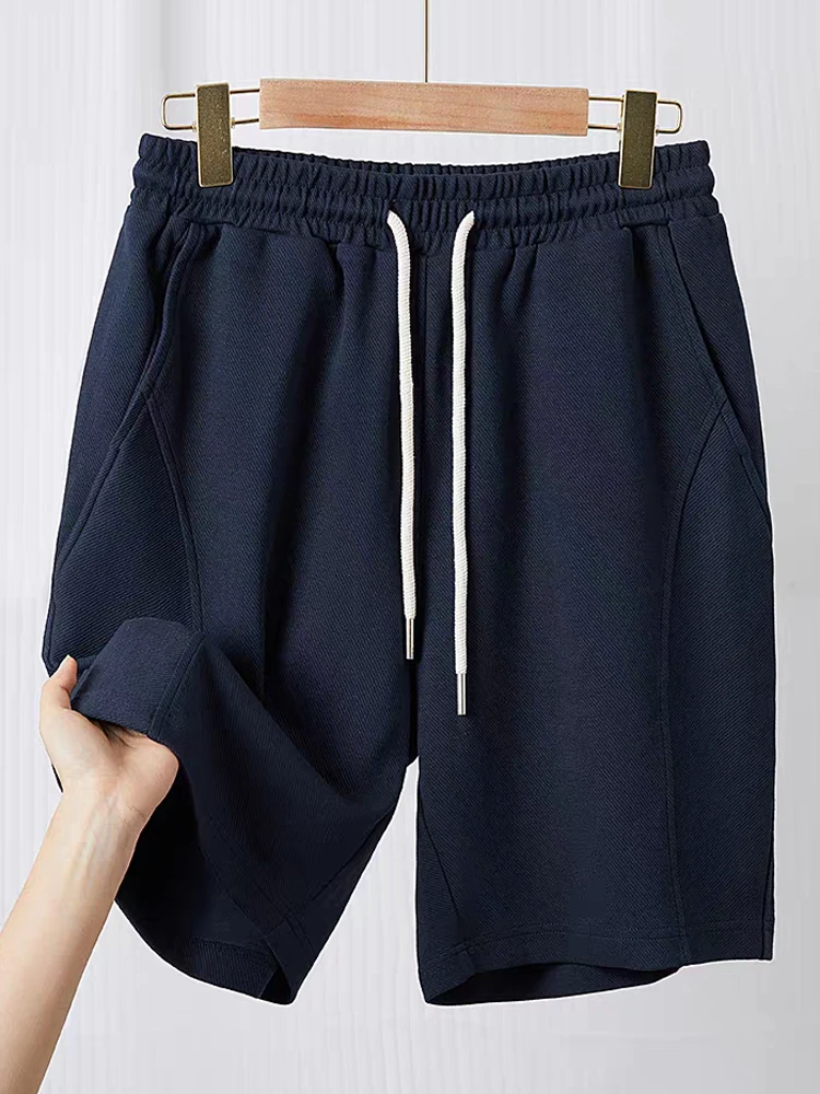 

New American Retro Thin Twill Short Pants Five-Point Loose Drape Straight Leg Men's Summer Casual Trousers Breathable Cotton