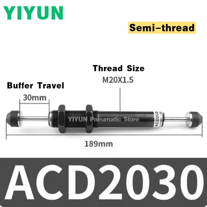 1pc ACD2030/2035-2 Semi-thread，ACD2050-2 Full Thread，ACD2050-W Unthreaded，ACD Series Hydraulic Buffer SCD2050-2W，SCD2030-2