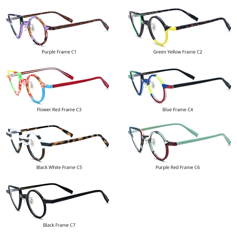 HEPIDEM Acetate Glasses Frame Men 2025 New Retro Round Square Rhomboid Eyeglasses Women Nerd Vintage Eyewear Spectacles 9391