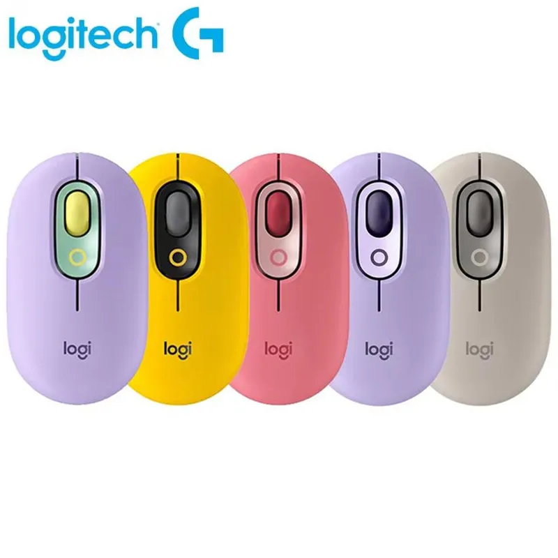 Logitech Pop Mouse Wireless Bluetooth Mouse Office Home Mice Laptop Accessories Mouse Gaming Machine Mouse 2.4G USB Multi Device