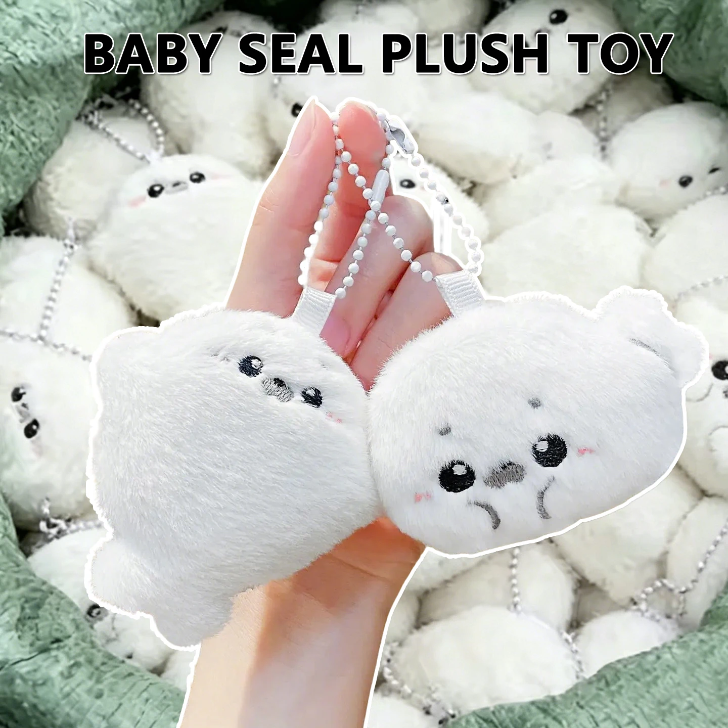 

Ocean Animal Baby Seal Plush Toy Fluffy Keyring Cute Soft Little Seal Doll Bag Pendant Cartoonish Seal Plush Keychain Gifts