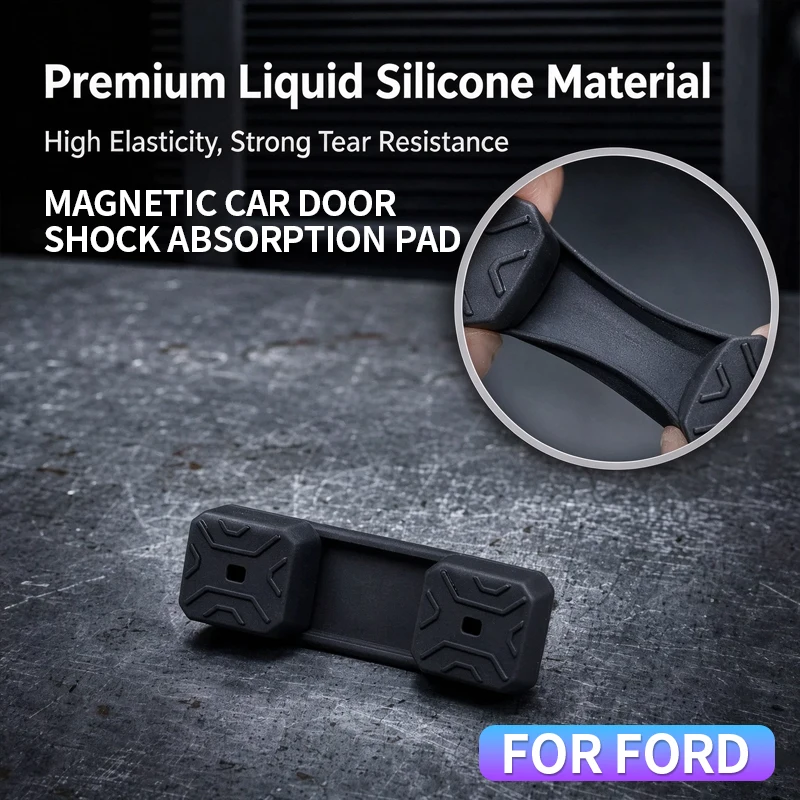 Magnetic Silicone Car Door Buffer Parts, Car Door Anti-Collision Silicone Pads, Glue-Free Magnetic Car Door Pads, Suitable for Ford Ranger