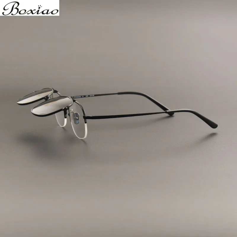 

KMN145 Оправа для солнцезащитных очков двойного назначения для литературных мужчин и женщин могут быть сочетается с титановой оправой для очков для близорукости.