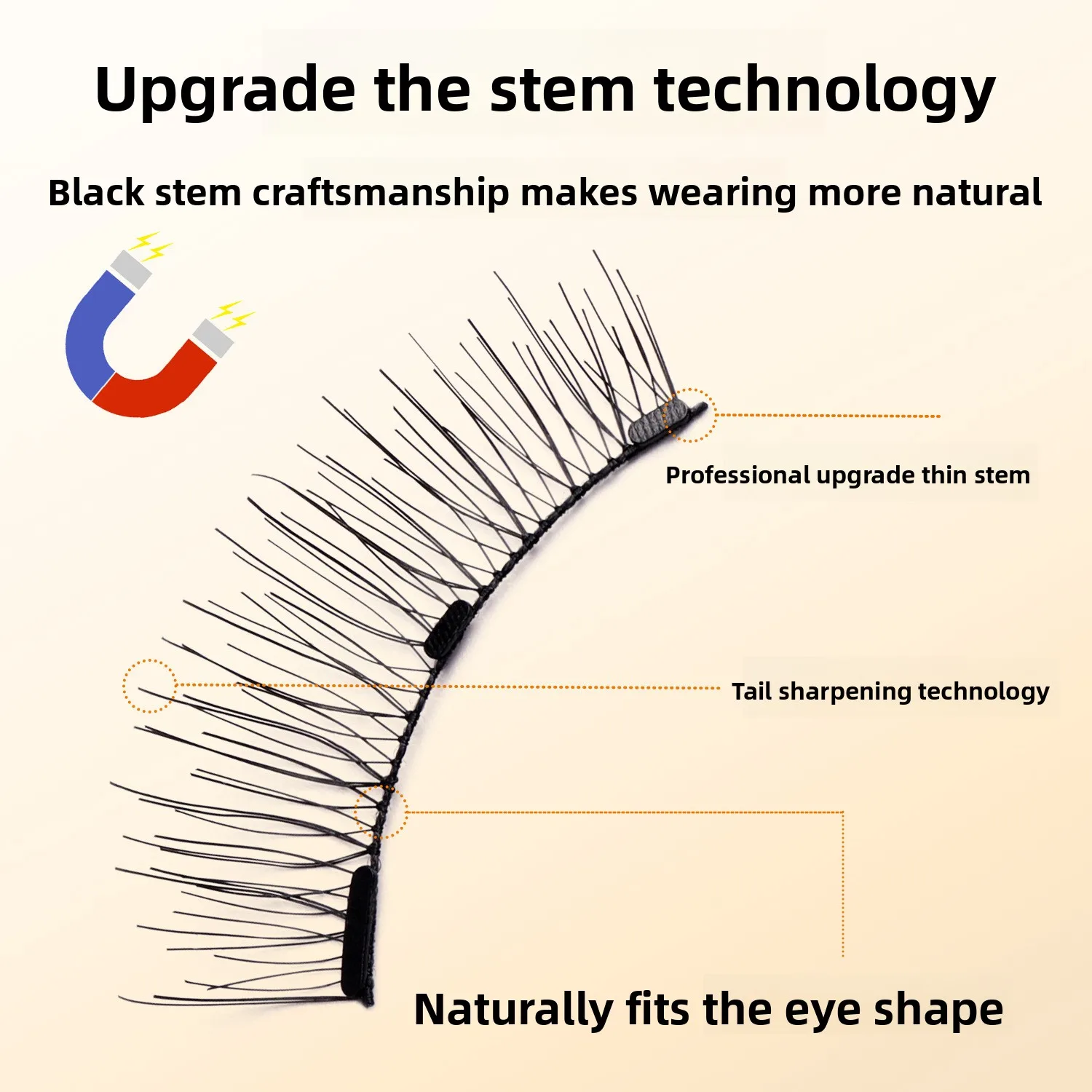 Portable all-in-one magnetic suction false eyelashes reusable European and American natural simulation magnetic eyelash set