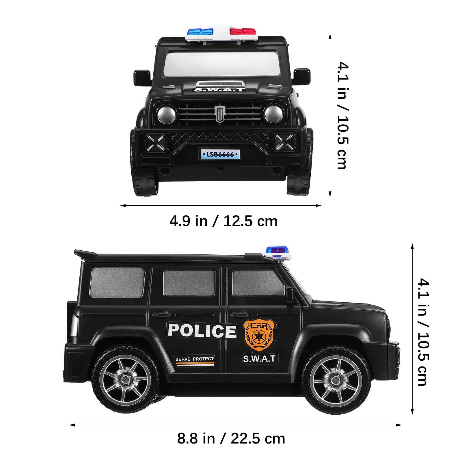 Fingerprint Piggy Bank for Bills Puzzle Police Car with Password Plastic Electronic Locking Child Toys